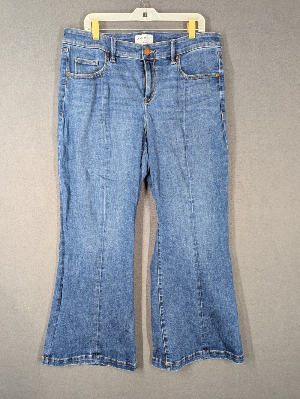 Lane Bryant Jeans 14S Blue Signature Fit Bootcut Mid Rise Stretch Denim 14 Short